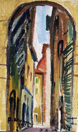 Art work by Rodolfo Marma Vicolo Cornino - oil canvas cardboard  